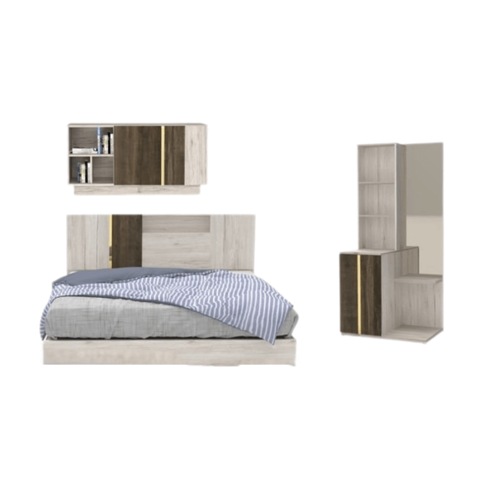 ชุดห้องนอน + ที่นอน PVC 6 ฟุต WISDOM DESIGN FURNITURE รุ่น ANANDA สีไวท์บอล/อัลมอนด์_6